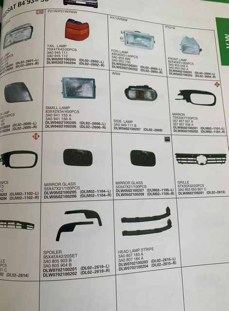 Volkswagen Passat Full Series Parts