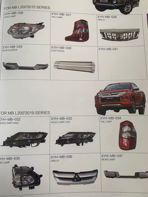 Complete Set of Parts for Mitsubishi Pickups Across All Models.