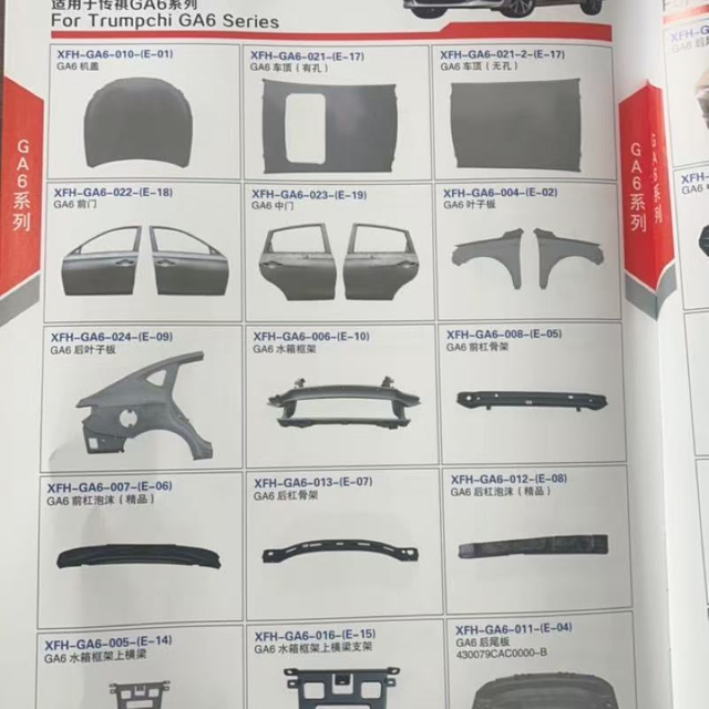 Sheet Metal Parts Covering Accessories for TRUMPCHI GAC Cars