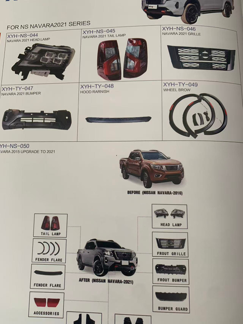 Complete Set of Parts for All Nissan Pickup Trucks.