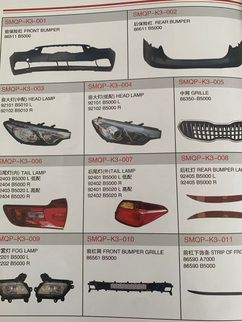 Kia K3, K3X – Complete Vehicle And Model-specific Parts.